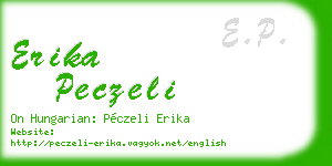 erika peczeli business card